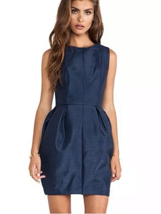 KEEPSAKE the Label Dresses & Skirts - Keepsake The Label Blue Resolution Cocktail Dress Pleated Sleeveless Small Chic